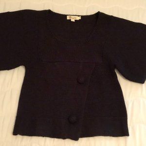 Black short sleeved sweater